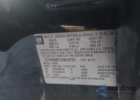 2012 Cadillac Srx Standard from USA, damaged, VIN 3GYFNGE31CS619723